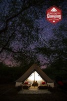 Starry night in an East Coast Glamping bell tent